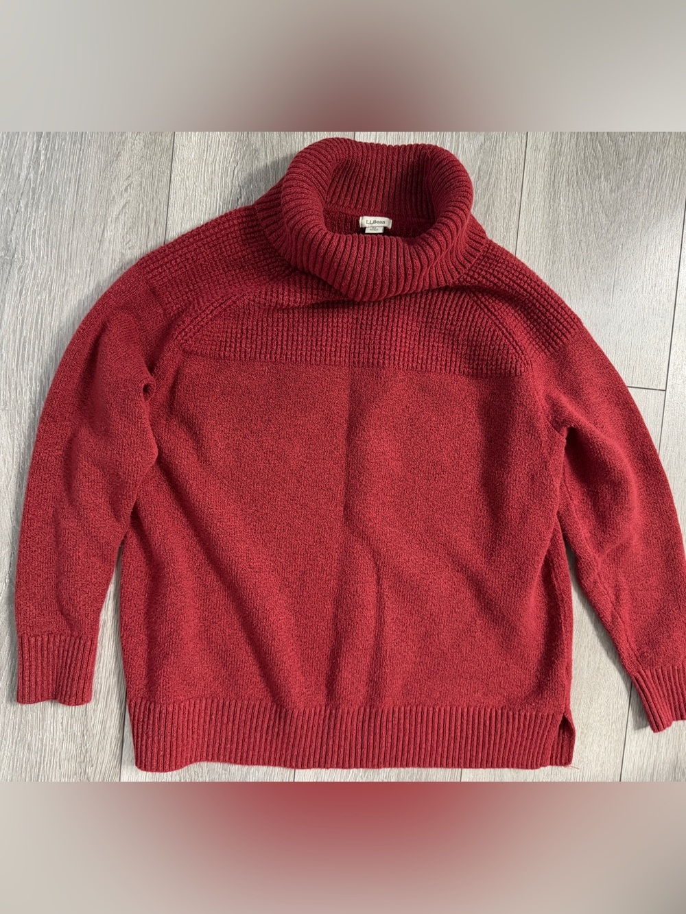 L. L. Bean Women’s Turtleneck Sweater in Deep Red, Size XL
